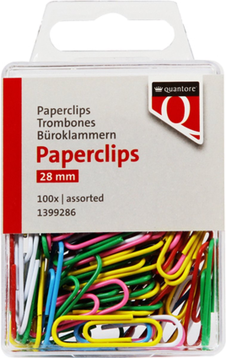 Paperclip Quantore 28mm 100 stuks assorti | 10 stuks
